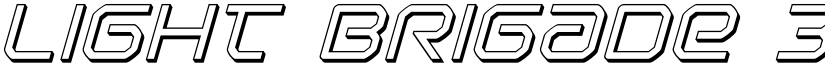 Light Brigade 3D Italic Italic font