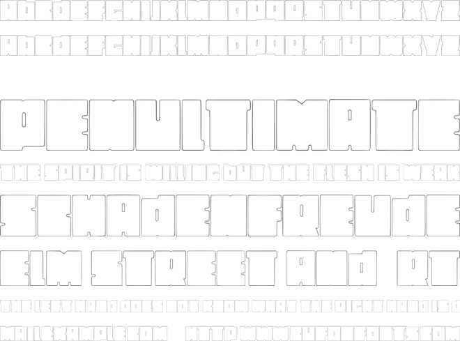 Infinity font preview