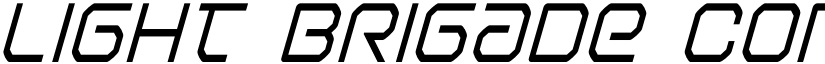 Light Brigade Condensed Italic Condensed Italic font