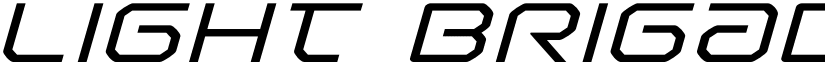 Light Brigade Expanded Italic Expanded Italic font