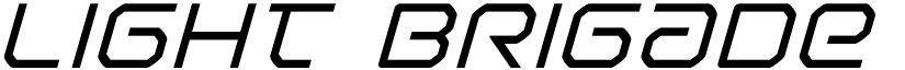 Light Brigade Italic Italic font