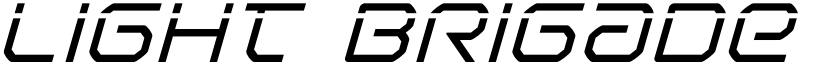 Light Brigade Laser Italic Italic font