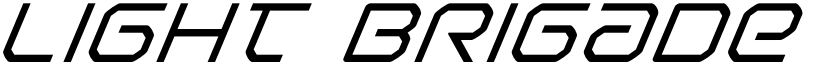 Light Brigade Super-Italic Italic font