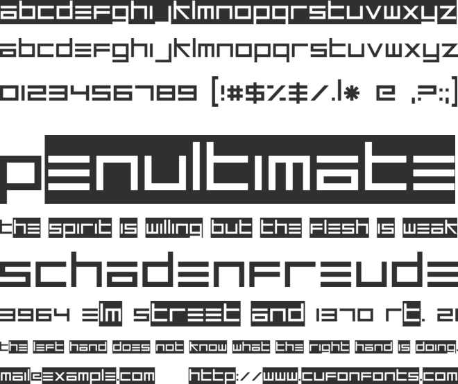 Unsteady Oversteer font preview