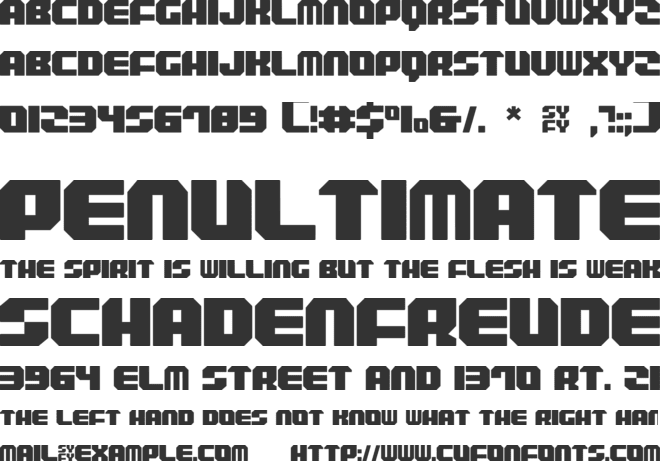 SYFY Fantasy font preview