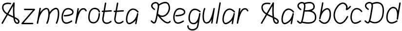 Azmerotta Regular font