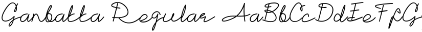 Ganbatta Regular font