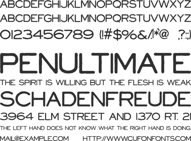 Powell and Geary font preview