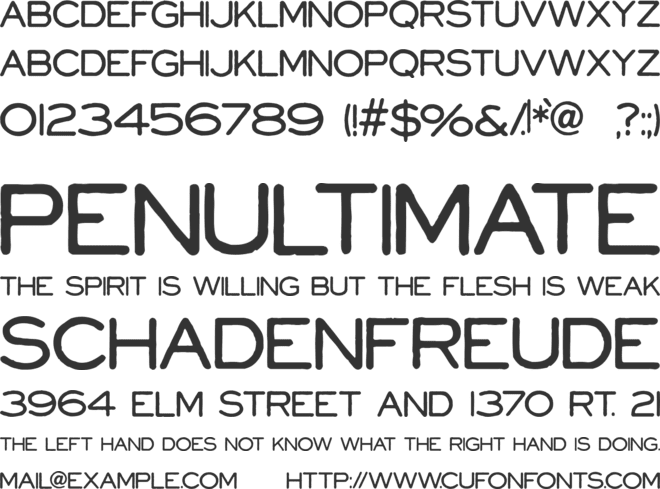 Powell and Geary font preview