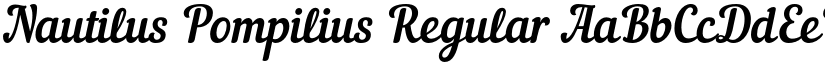 Nautilus Pompilius Regular font
