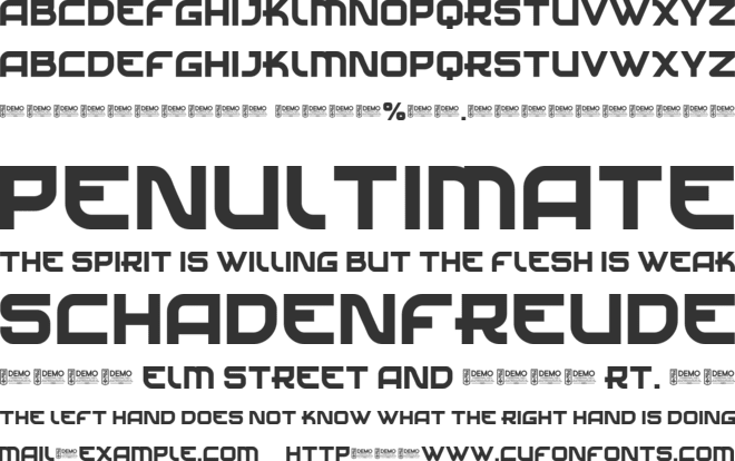 Zilap Destiny font preview