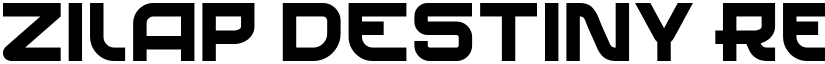 Zilap Destiny Regular font