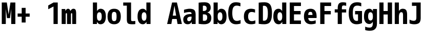 M+ 1m bold font