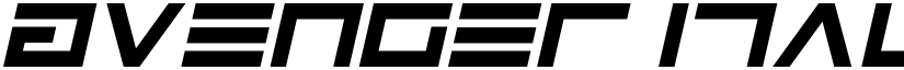Avenger Italic font