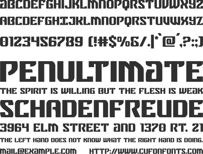 Federal Blue font preview