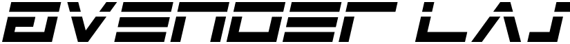 Avenger Laser Italic font