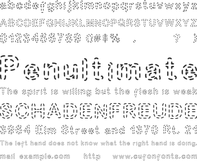 StitchRounded font preview