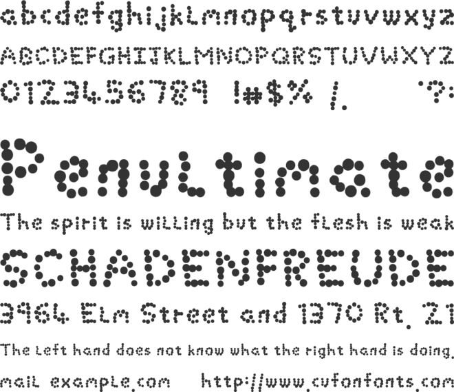 Germ font preview
