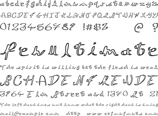Funky Psycho font preview