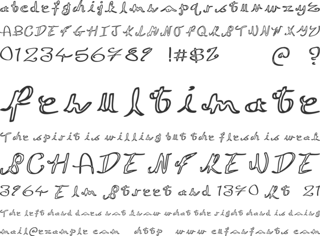 Funky Psycho font preview