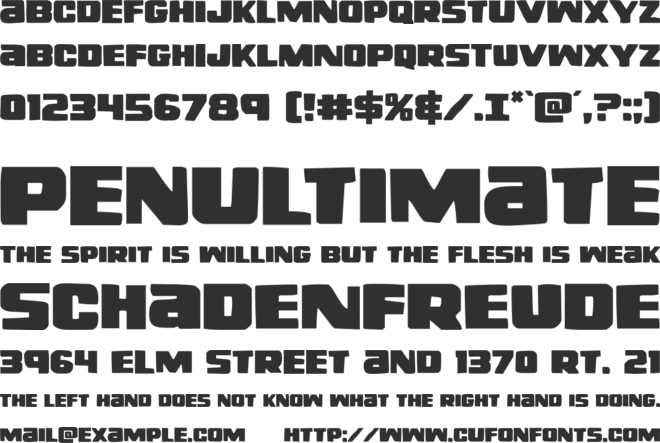 Right Hand Luke font preview