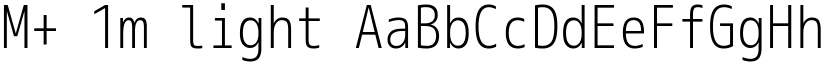 M+ 1m light font