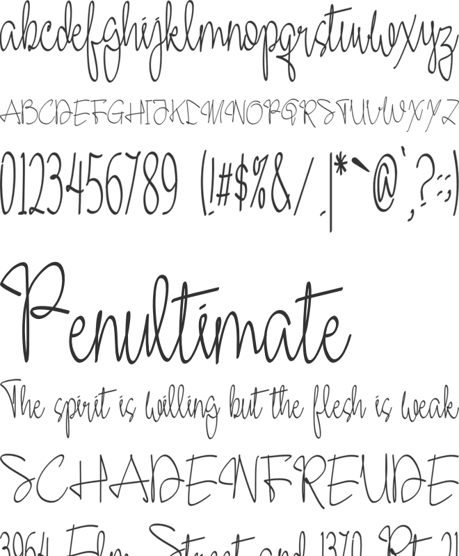Attitude font preview
