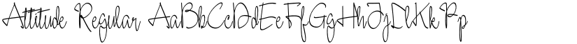 Attitude Regular font