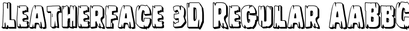 Leatherface 3D Regular font