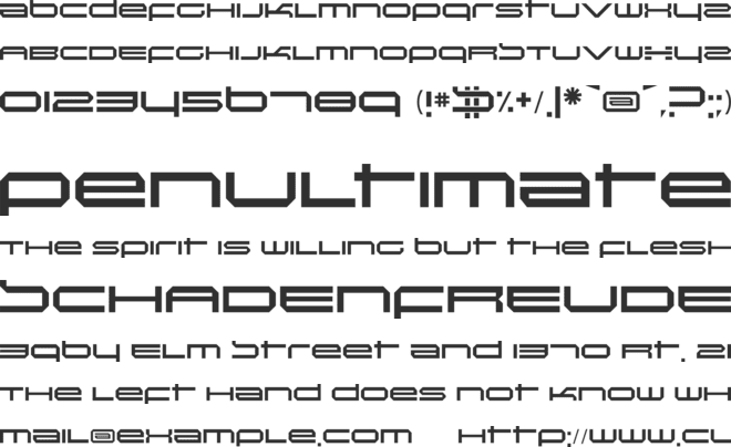 Induction font preview