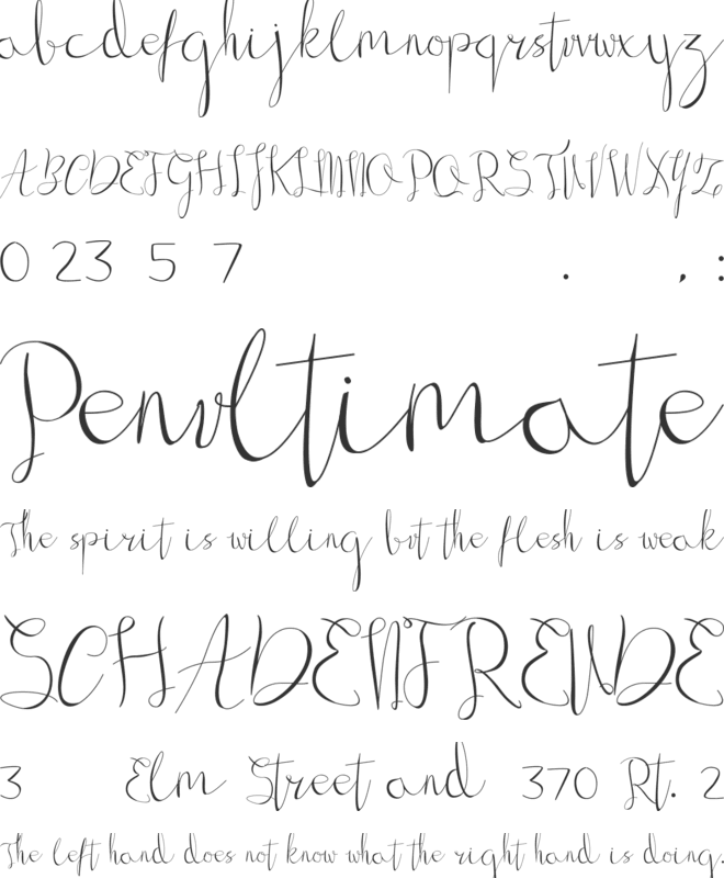 Gillithig font preview