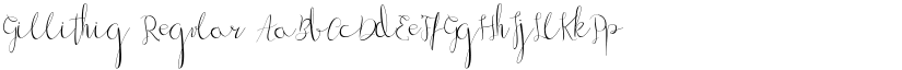 Gillithig Regular font