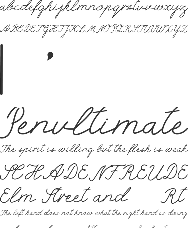 Selfilla font preview