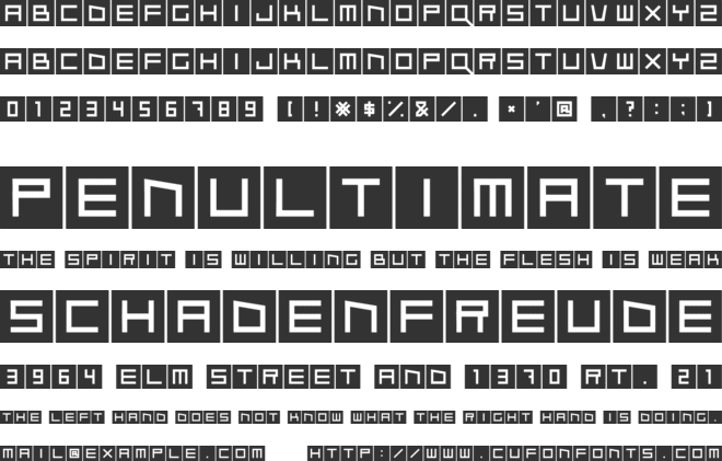 Qubix font preview