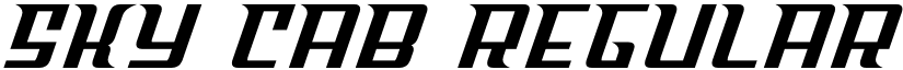 Sky Cab Regular font