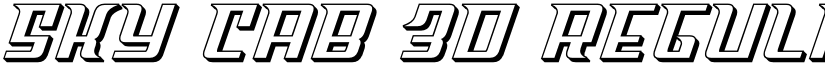 Sky Cab 3D Regular font