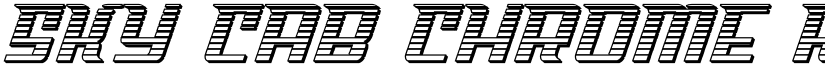 Sky Cab Chrome Regular font