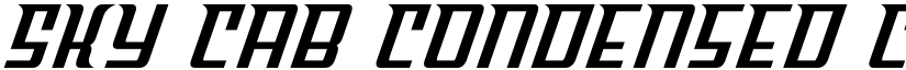 Sky Cab Condensed Condensed font
