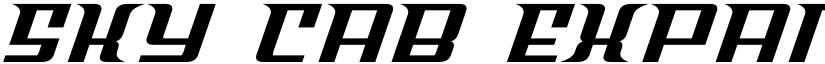 Sky Cab Expanded Expanded font