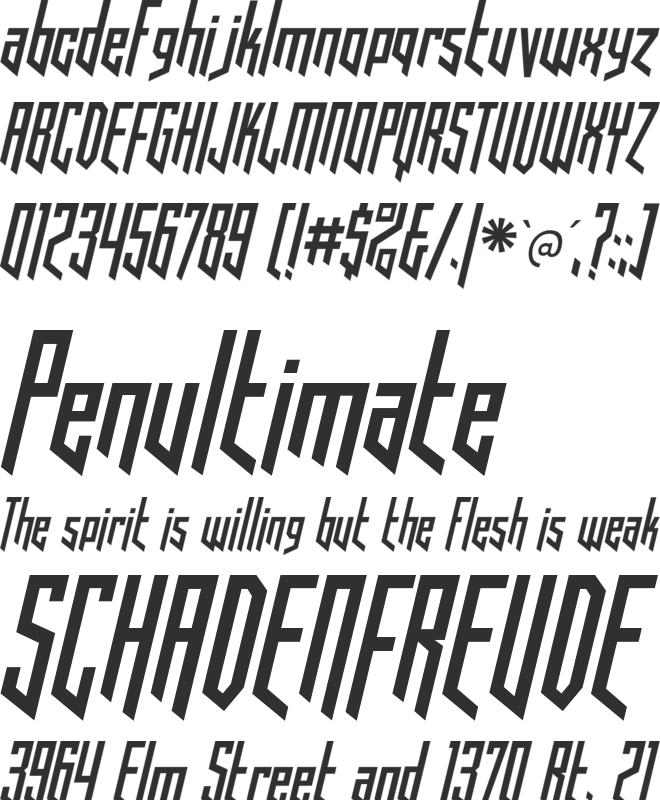 Hooked Up 101 font preview