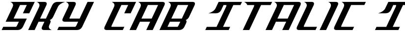 Sky Cab Italic Italic font