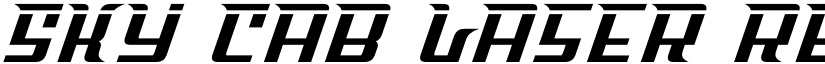 Sky Cab Laser Regular font