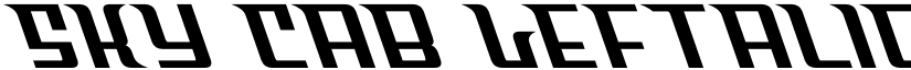 Sky Cab Leftalic Italic font