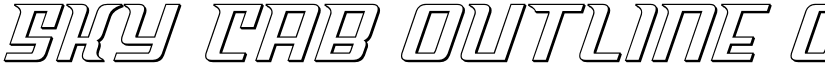Sky Cab Outline Outline font