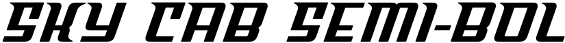 Sky Cab Semi-Bold Semi-Bold font