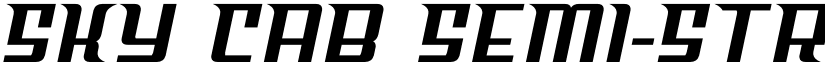 Sky Cab Semi-Straight Regular font