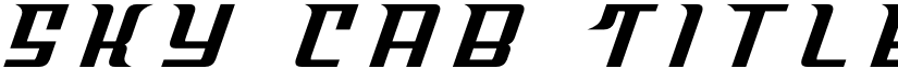 Sky Cab Title Regular font