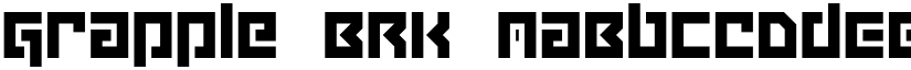 Grapple BRK font