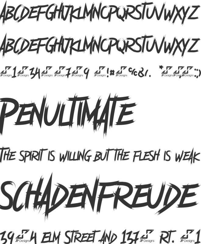 Attack of Blood font preview