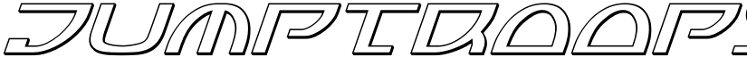 Jumptroops 3D Italic Italic font